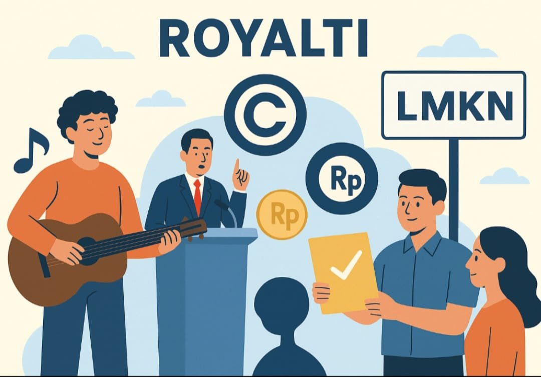 Ilustrasi terkait royalti dan LMKN