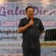 Bupati Boalemo, Drs. Rum Pagau, saat menutup Pelatihan Bakal Calon Kepala Sekolah Tahun 2025 yang digelar di Cabana Resto, Senin 24 November 2025.