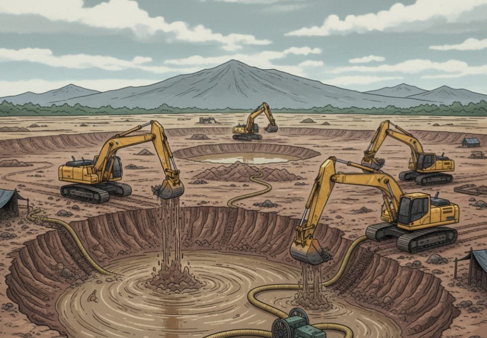 Ilustrasi Pertambangan Emas Tanpa Izin (PETI)