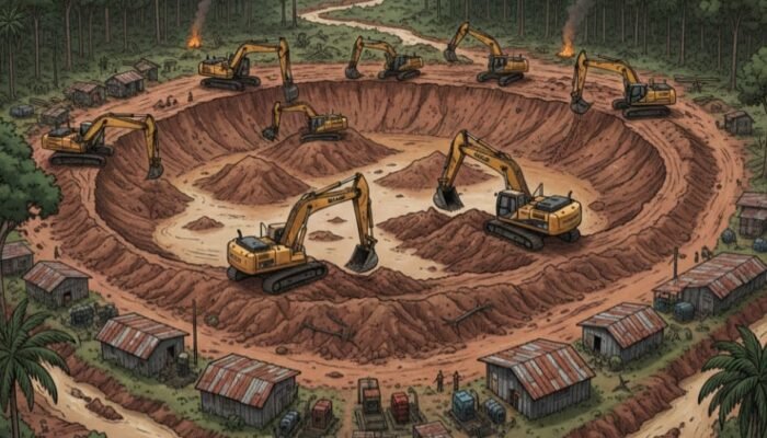 Prihatin Atas Dugaan Aktivitas Alat Berat, Pemuda Rumbia Turun Langsung Dampingi Kades dan BPD