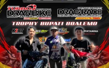 Tim My King Motor & Hoax Racing Botumoito Ambil Bagian di Kejurnas Drag Bike Trophy Bupati Boalemo