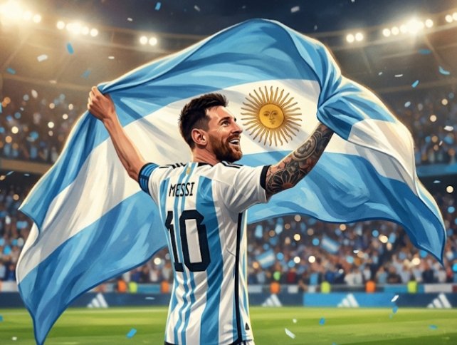 Foto Ilustrasi Sang Mega Bintang "Messi"