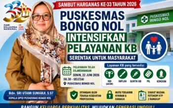 Sambut Harganas ke-33, Puskesmas Bongo Nol Intensifkan Pelayanan Keluarga Berencana