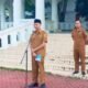 Sekretaris Daerah (Sekda) Boalemo, Prof. Dr. Ir. Nurdin Baderan, memimpin langsung Apel Kerja Awal Bulan di Alun-Alun Kota Tilamuta pada Senin 8 Juni 2026.