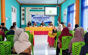 Rapat Koordinasi Lintas Sektor di UPTD Puskesmas Bongo Nol, Jumat 23 Oktober 2026.